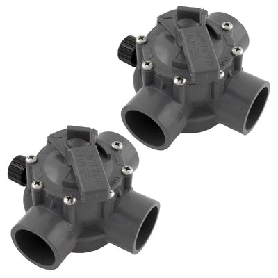 Jandy Swimming Pool + Spa 3 Way Port Valve 1.5-2 Inch Positive Seal  (2 Pack)