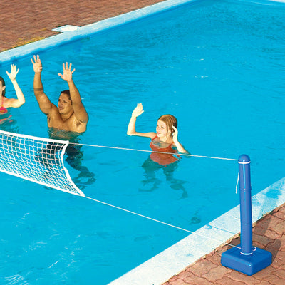 Swimline Cross In Ground Swimming Pool Nylon Volleyball Net with Ball (6 Pack)