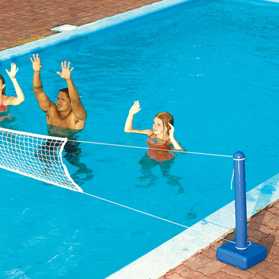 Swimline 9186 Inground Swimming Pool Fun Volleyball Net Game Water Set (Used)