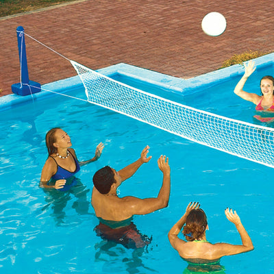 Swimline Cross In Ground Swimming Pool Nylon Volleyball Net with Ball (6 Pack)