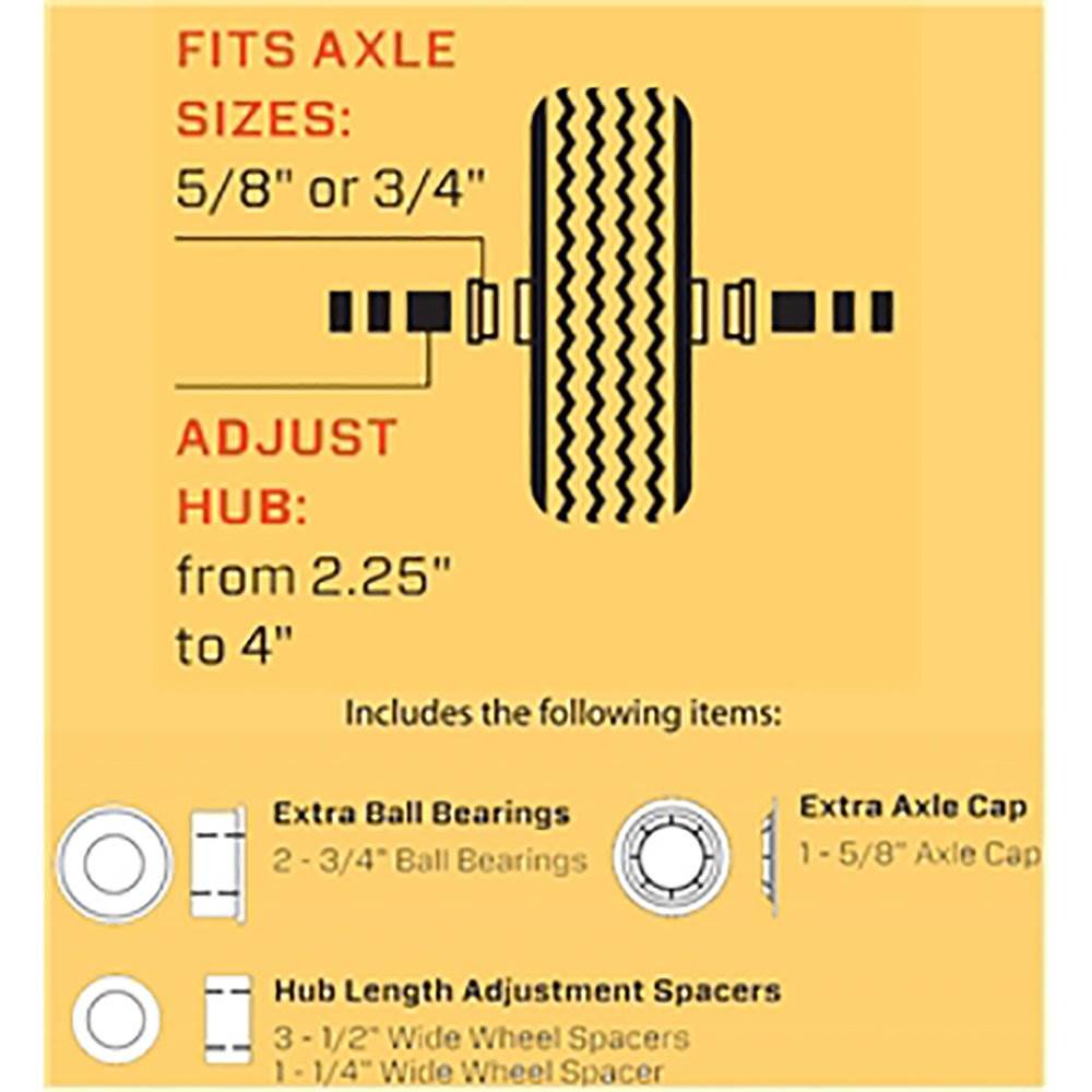 Marathon Tire 4.10/3.50-4 Universal Fit Truck Equipment Flat Free Tire (5 Pack)