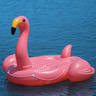 Swimline Giant Flamingo Inflatable Ride On Solstice Swimming Pool Float (2 Pack)