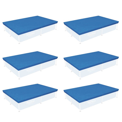 Bestway 118 x 79" Above Ground Swimming Pool Tarp Cover for Steel Pool (6 Pack)