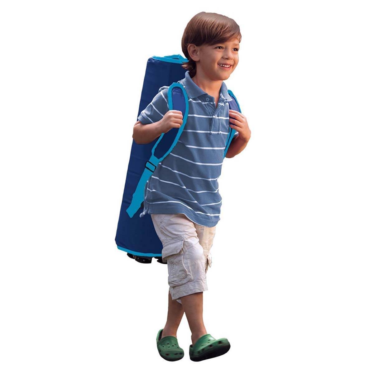 Kelsyus Kids Original Canopy Folding Backpack Lounge Chair, Blue (4 Pack)