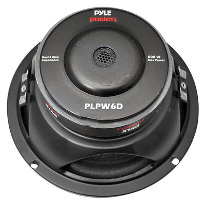 Pyle PLPW6D 6" 600W Max Dual Voice Coil 4-Ohm Car Stereo Subwoofer (12 Pack)