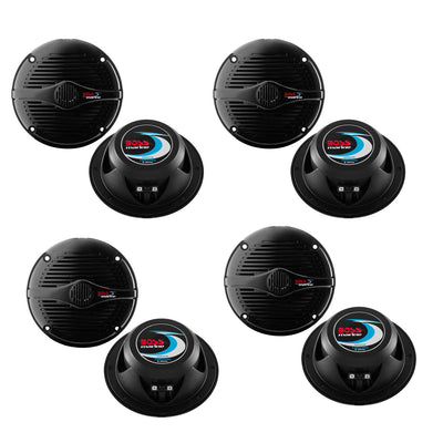 BOSS MR50B 5.25" 2-Way 150W Marine/Boat Car Coaxial Audio Speakers (8 Pack)