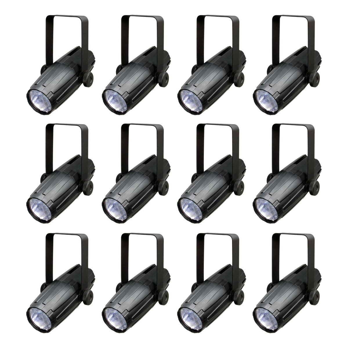 CHAUVET LED PINSPOT 2 High-Power 3W DJ Club Mirror Ball Spotlight (12 Pack)