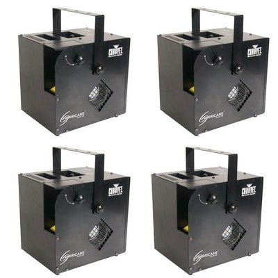 Chauvet Hurricane Haze 2D Water Based DJ Smoke Fog Machine w/ Remote (4 Pack) - VMInnovations