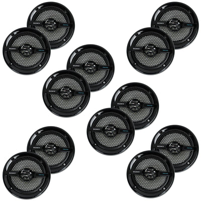 Sony XS-MP1611B 6.5" 140W Dual Cone ATV/UTV Speakers Stereo Black (12 Pack)