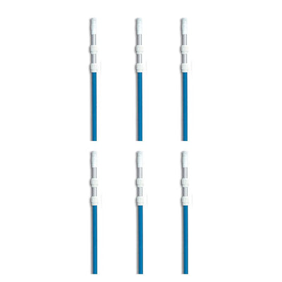 Swimline Universal 3 Piece Anodized Swimming Pool Telescopic Pole (6 Pack)
