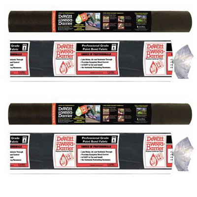 DeWitt 12 Year 300x6 Feet 3 Ply Nonwoven Landscape Fabric Weed Barrier (2 Pack)