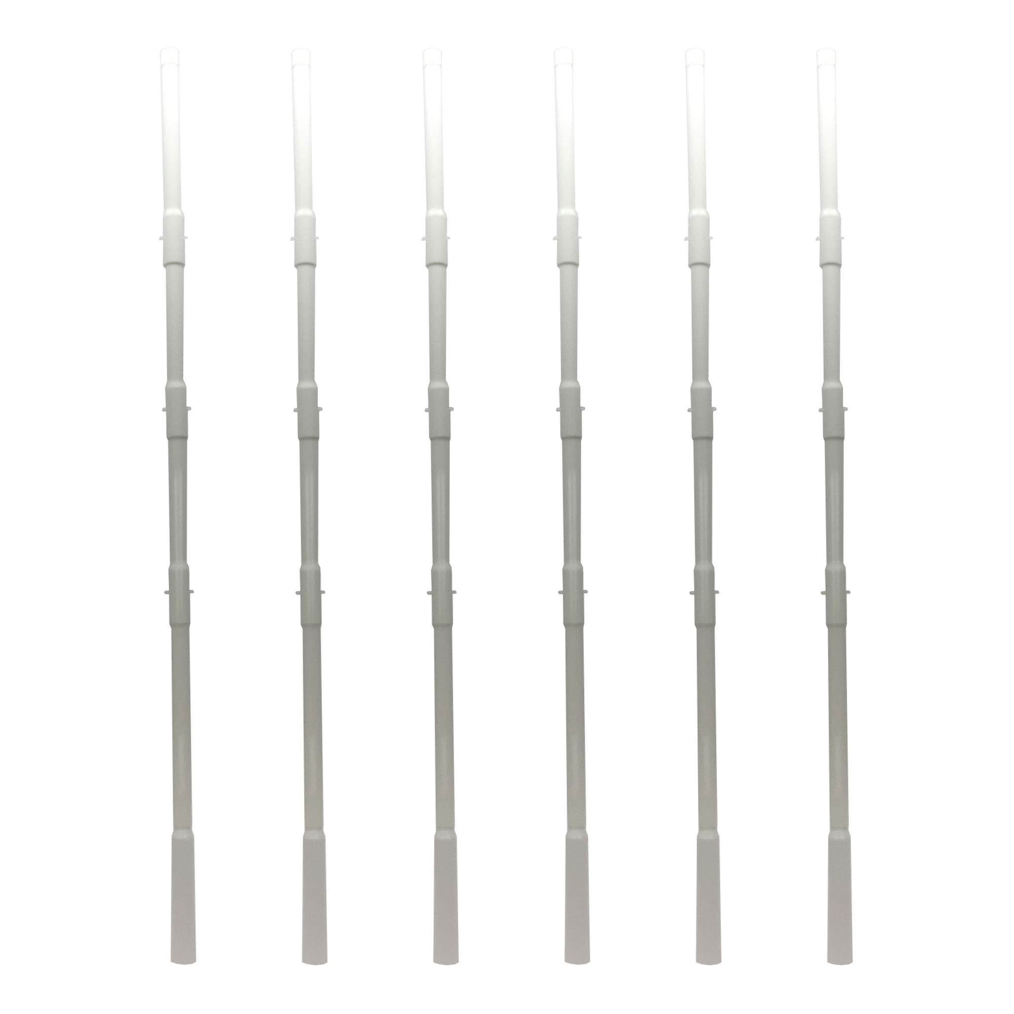 Water Tech Swimming Pool Spa Manual Cleaner 5-Piece Telescopic Pole (6 Pack)