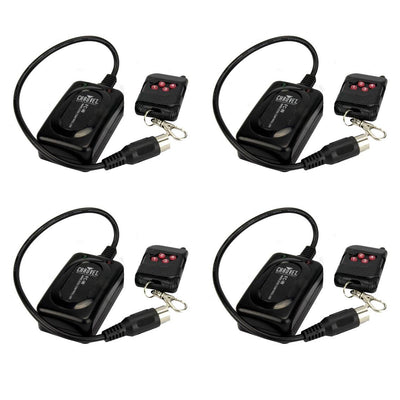 Chauvet DJ Wireless Remote for Hurricane H-900 H-1100 H-1300 Fog Machine(4 Pack)