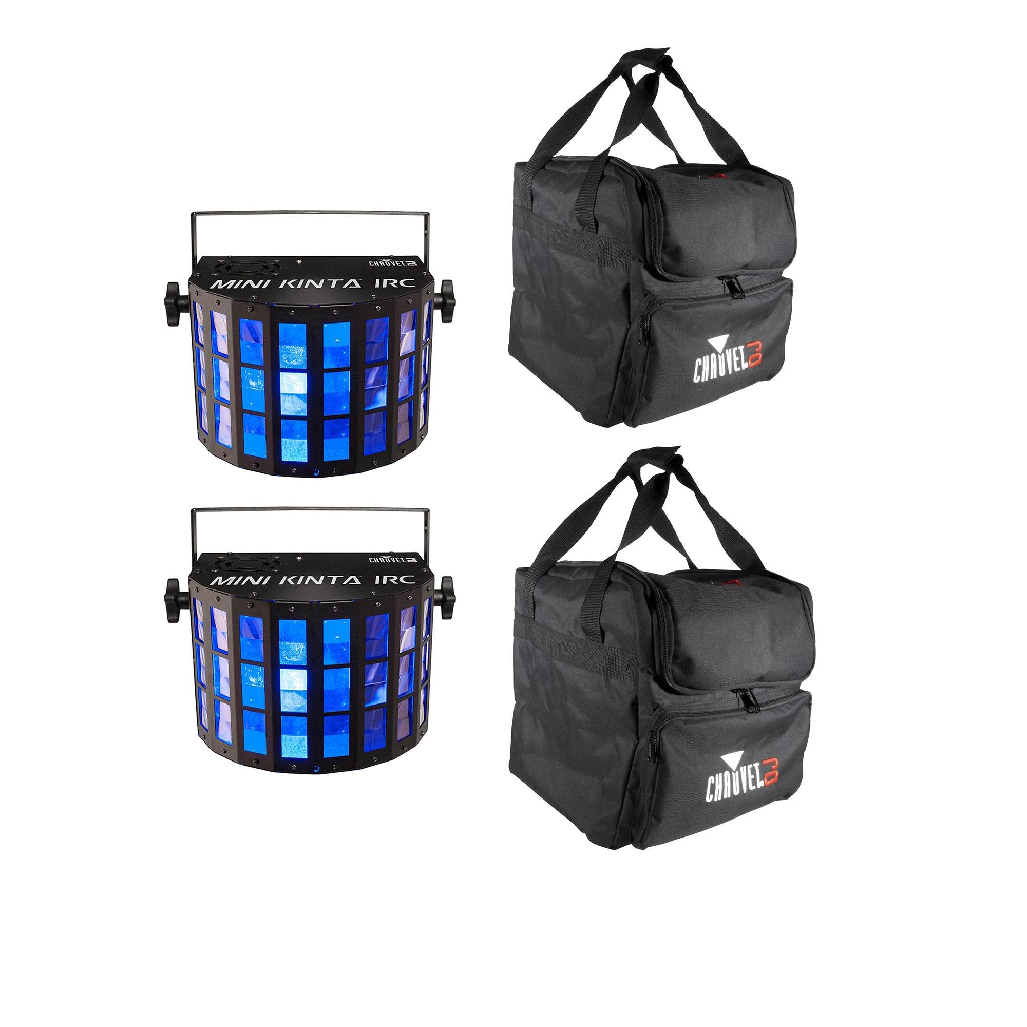 Chauvet Mini Kinta IRC Lighting Effect (2 Pack) & Light Transport Case (2 Pack)