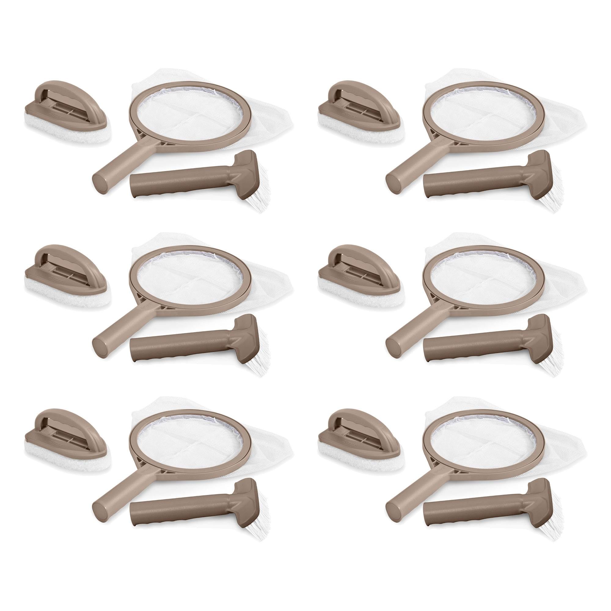 Intex PureSpa Hot Tub Maintenance Kit with Brush, Skimmer & Srubber (6 Pack)