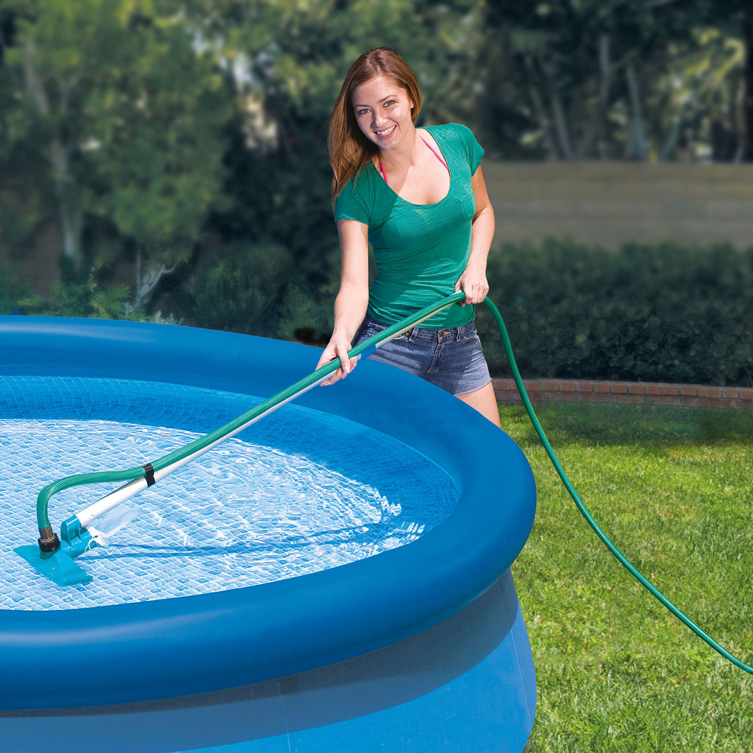 Intex Metal Frame 15' x 48" Round Above Ground Swimming Pool and Maintenance Kit