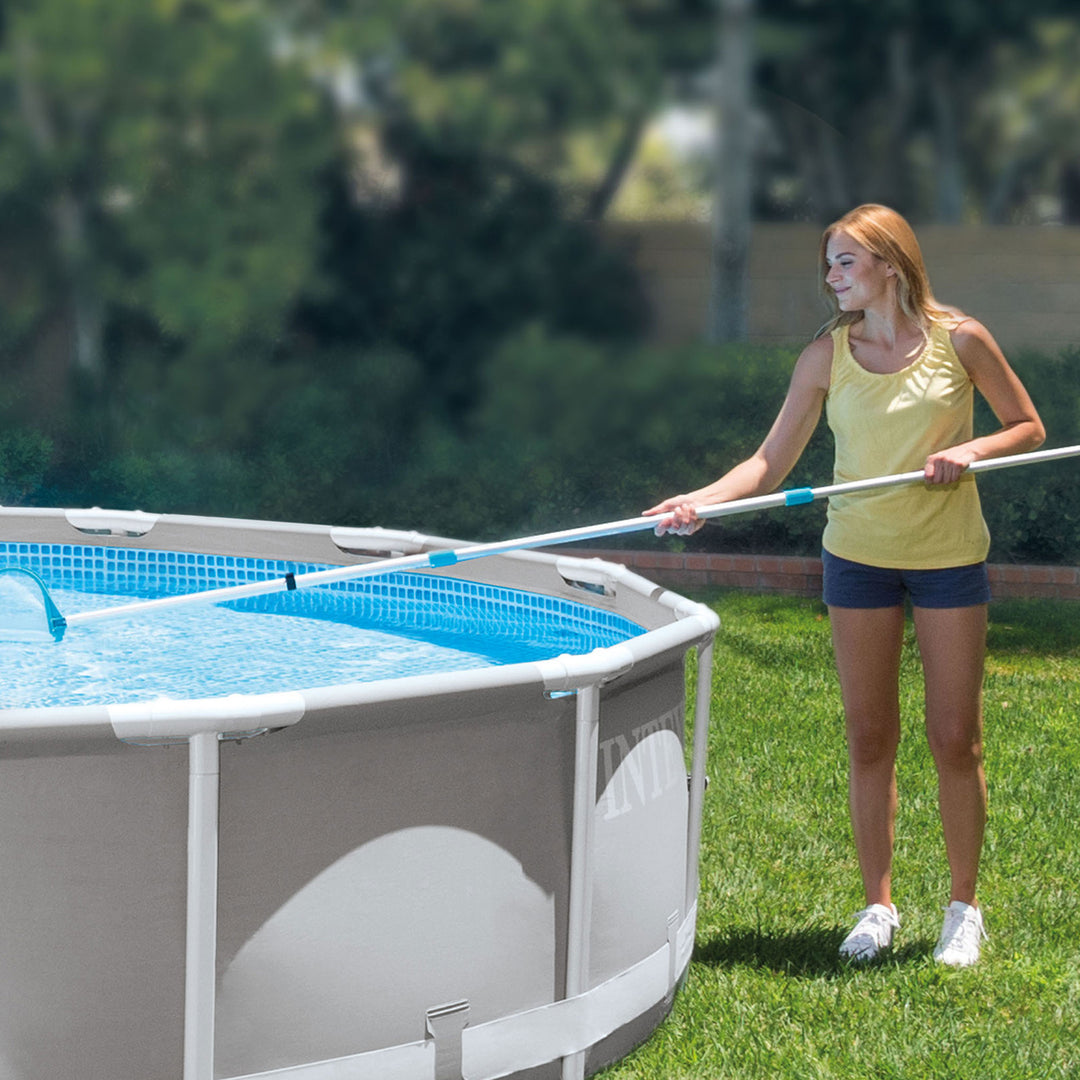 Intex Metal Frame 15' x 48" Round Above Ground Swimming Pool and Maintenance Kit