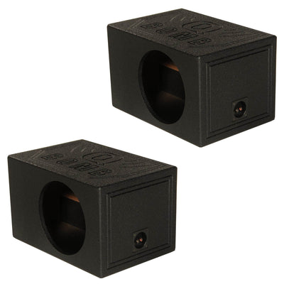Q-POWER QBOMB Single 12" Vented Ported Car Subwoofer Sub Box Enclosure (2 Pack)