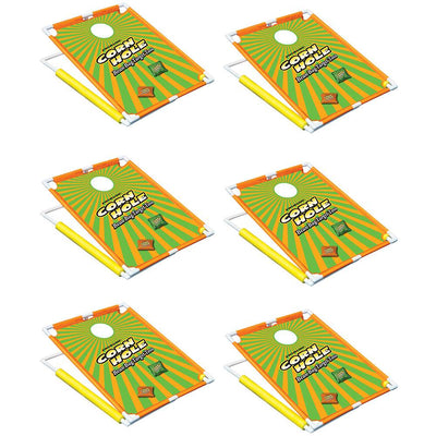 Swimline Swimming Pool Fun Floating Cornhole Bean Bags Toss Target Game (6 Pack)