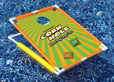 Swimline Swimming Pool Fun Floating Cornhole Bean Bags Toss Target Game (6 Pack)