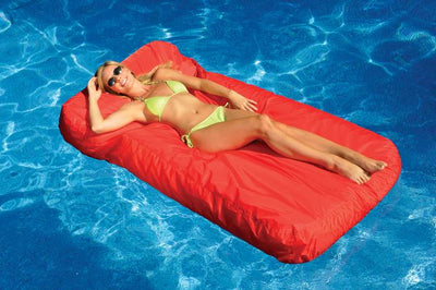 Swimline Solstice SunSoft Swimming Pool Inflatable Fabric Lounger, Red (6 Pack)