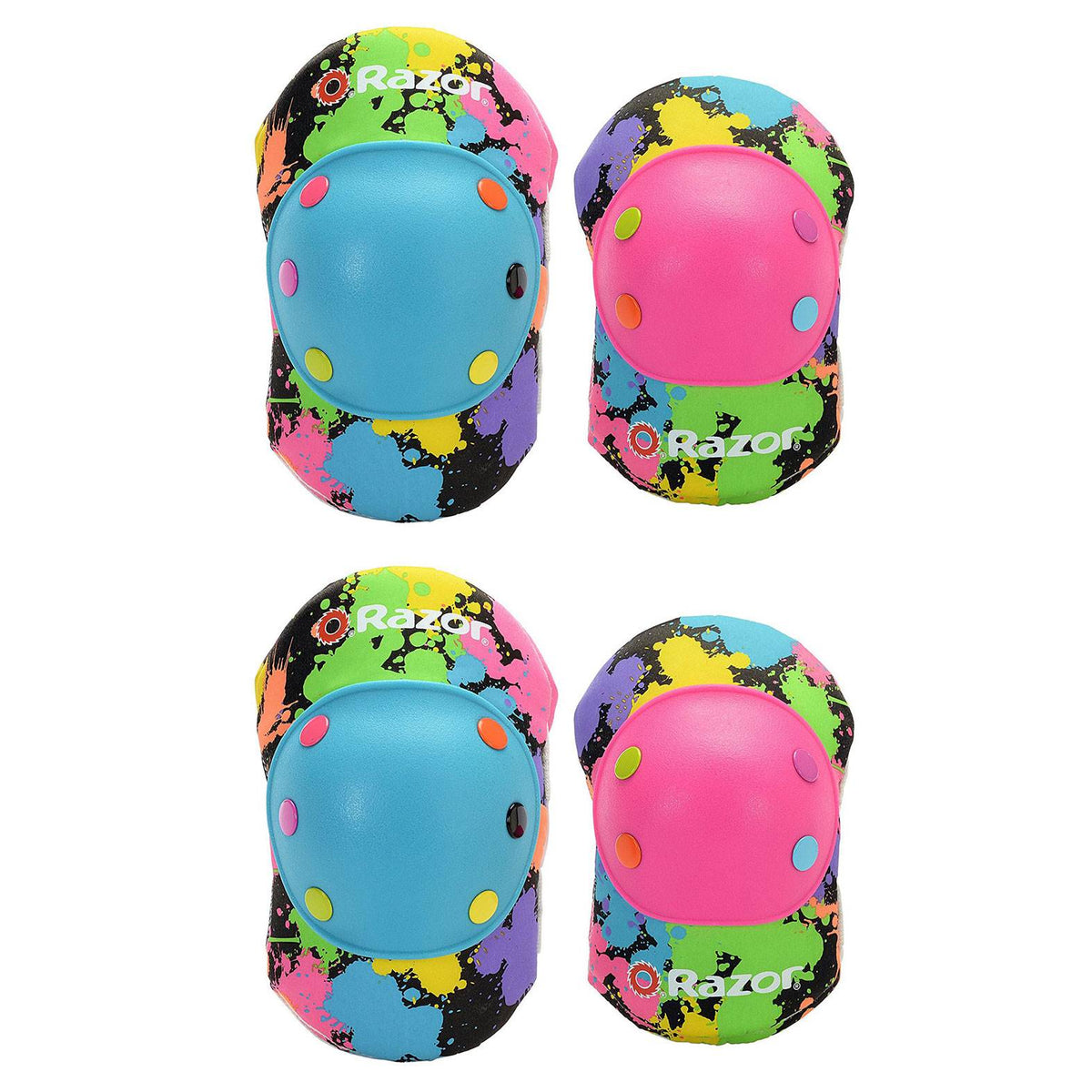 Razor Splatter Ages 5-8 Years Children's Safety Knee & Elbow Pad Set (2 Pack)