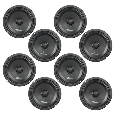 Audiopipe APMB-8SBC 250 Watt 8" Low Mid Frequency Car Audio Loudspeaker (8 Pack)