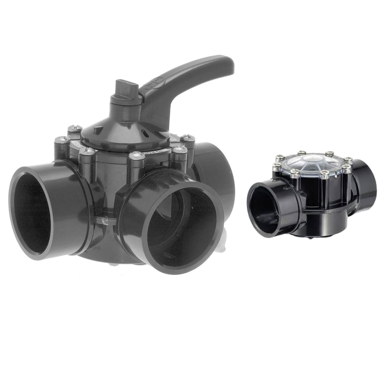Hayward PSV 2" X 2.5" PVC Pool Replacement Valve and 3-Way PVC Water Valve