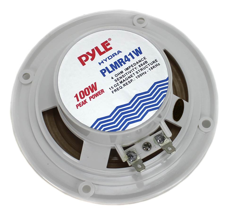 PYLE PLMR41W 4" 100W Marine Dual Cone Waterproof Marine Car Speakers (24 Count)