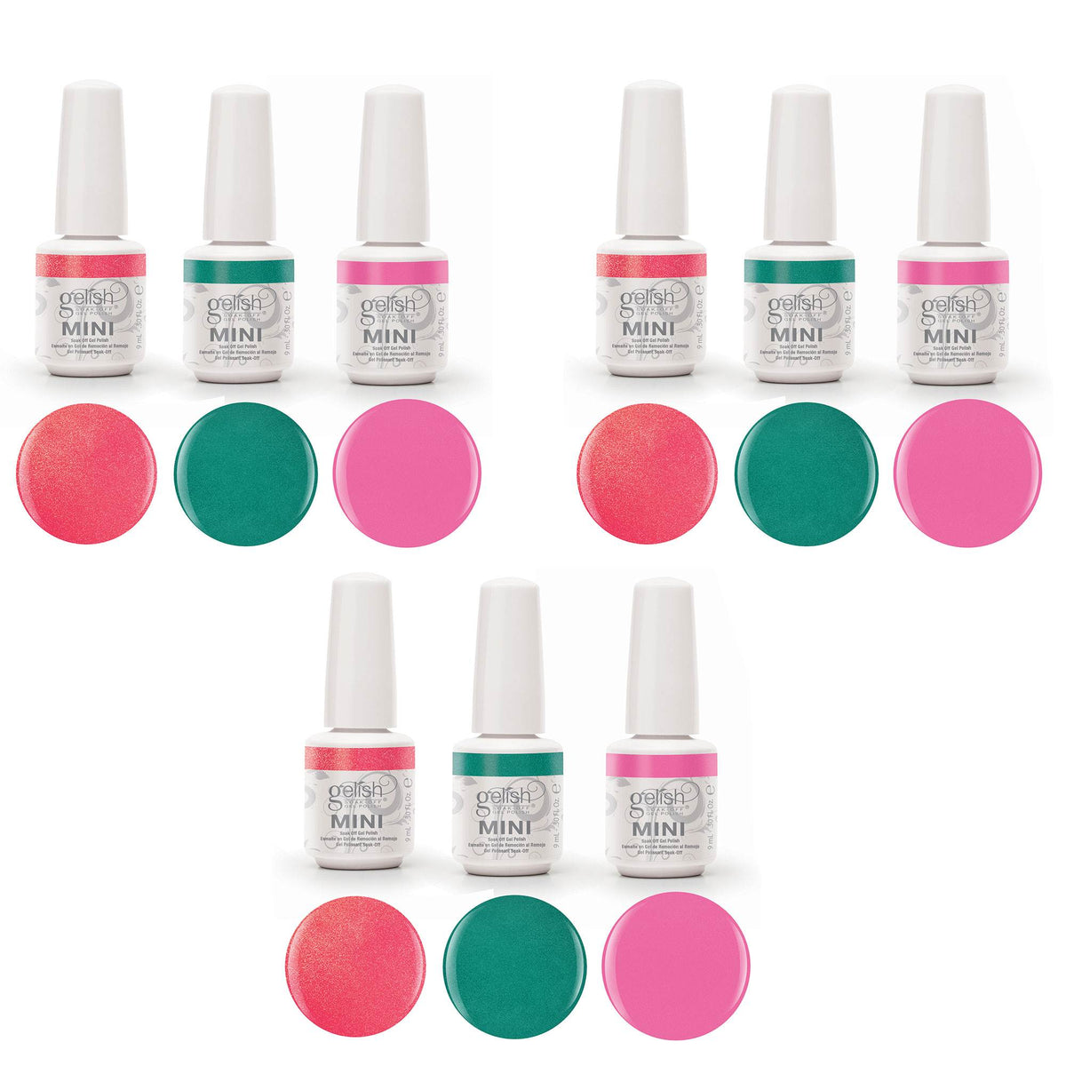Gelish Neon UV LED Soak Off Gel Nail Polish Street Beat Collection (3 Pack)