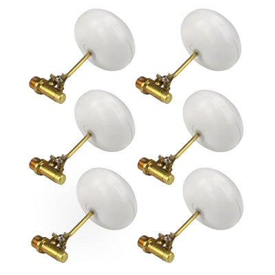 Pentair Automatic Wing Nut Water Drain Filler Brass Valve Replacement (6 Pack)