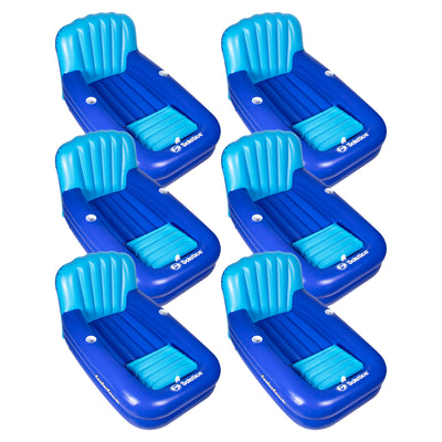 Swimline Solstice Swimming Pool Inflatable Float Cooler Couch Lounge (6 Pack)