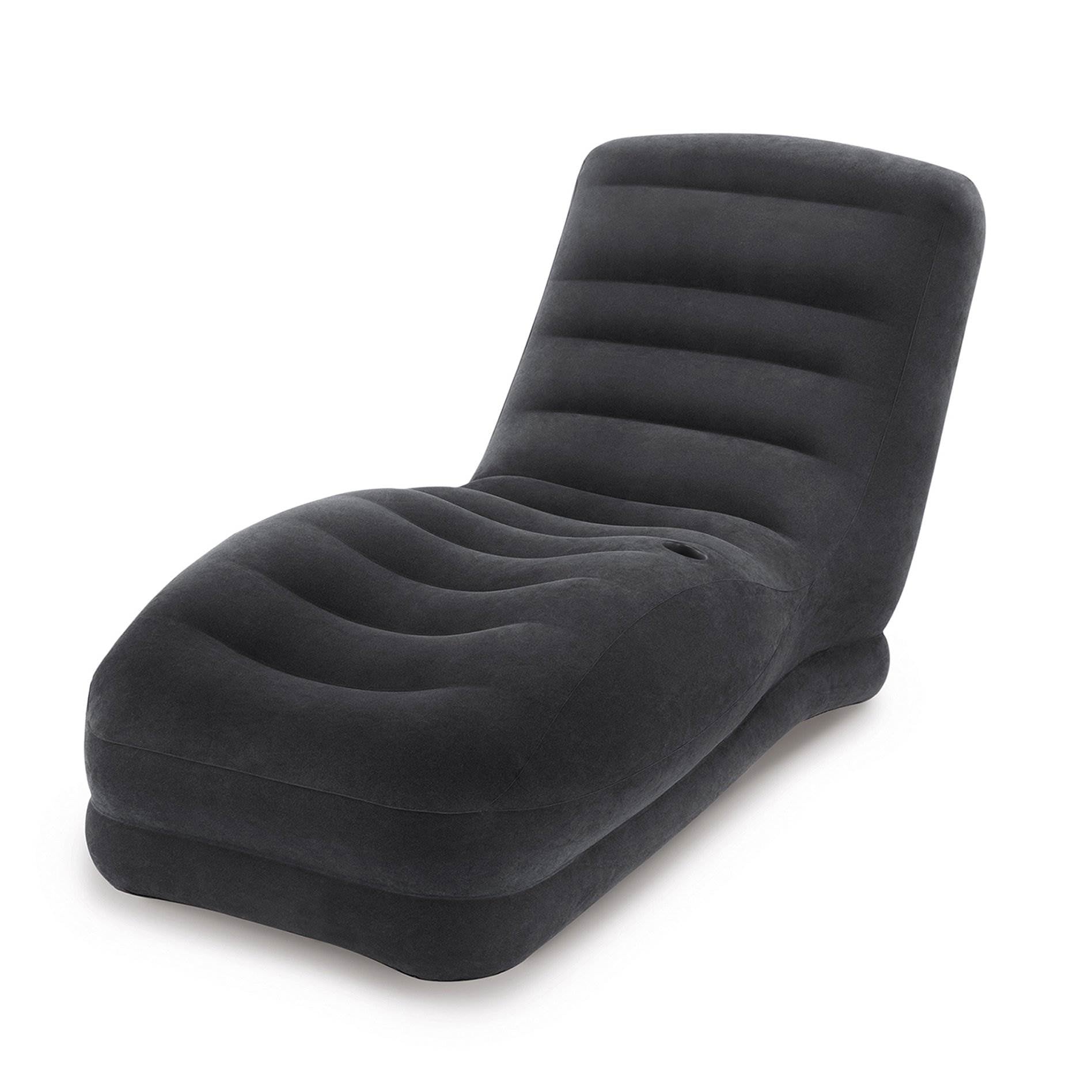 Intex Inflatable Contoured Mega Lounge Chair with Built-In Cup Holder (3 Pack)