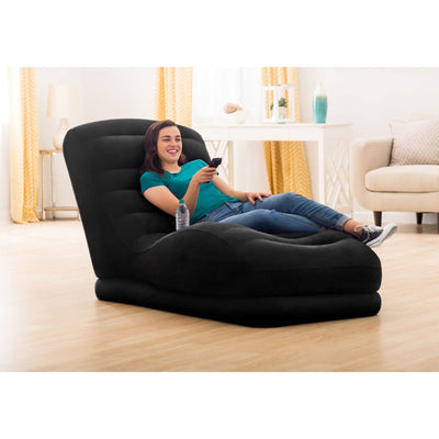 Intex Inflatable Contoured Mega Lounge Chair with Built-In Cup Holder (3 Pack)