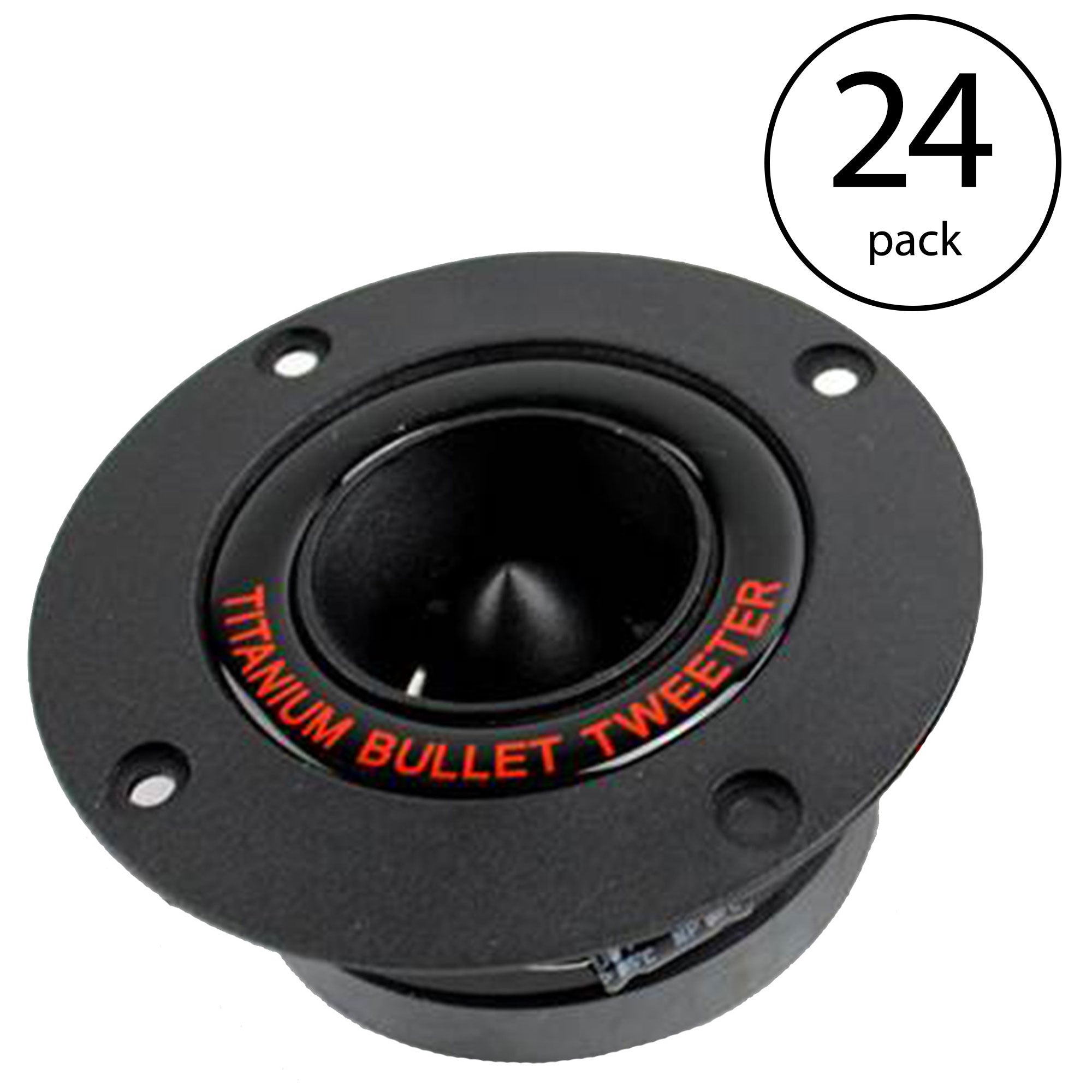 Pyramid TW18BK 3.25" 300W Pro Horn Car Audio Tweeters Speaker Titanium (24Pack)
