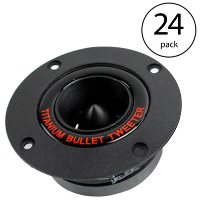 Pyramid TW18BK 3.25" 300W Pro Horn Car Audio Tweeters Speaker Titanium (24Pack)