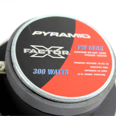 Pyramid TW18BK 3.25" 300W Pro Horn Car Audio Tweeters Speaker Titanium (24Pack)