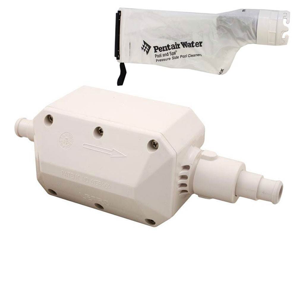 Pentair Swimming Pool Cleaner Back-Up Valve &  Legend Snap Lock Cleaner Bag