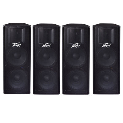 Peavey 2 Way 1400W Double 15" Woofer Voice DJ PA System Loudspeaker (4 Pack)