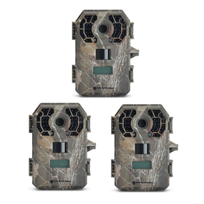 Stealth Cam HD Video Infrared No Glow Hunting Scouting Game Trail Camera, 3 Pack