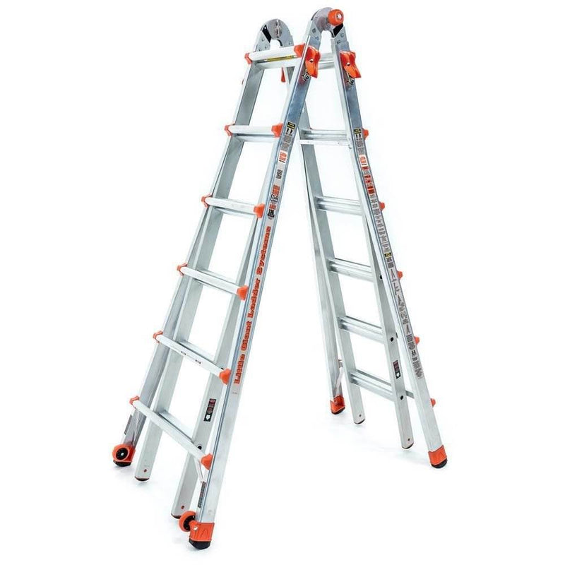 Little Giant Ladder Systems 26 Foot Aluminum Multi Position LT Ladder (2 Pack)