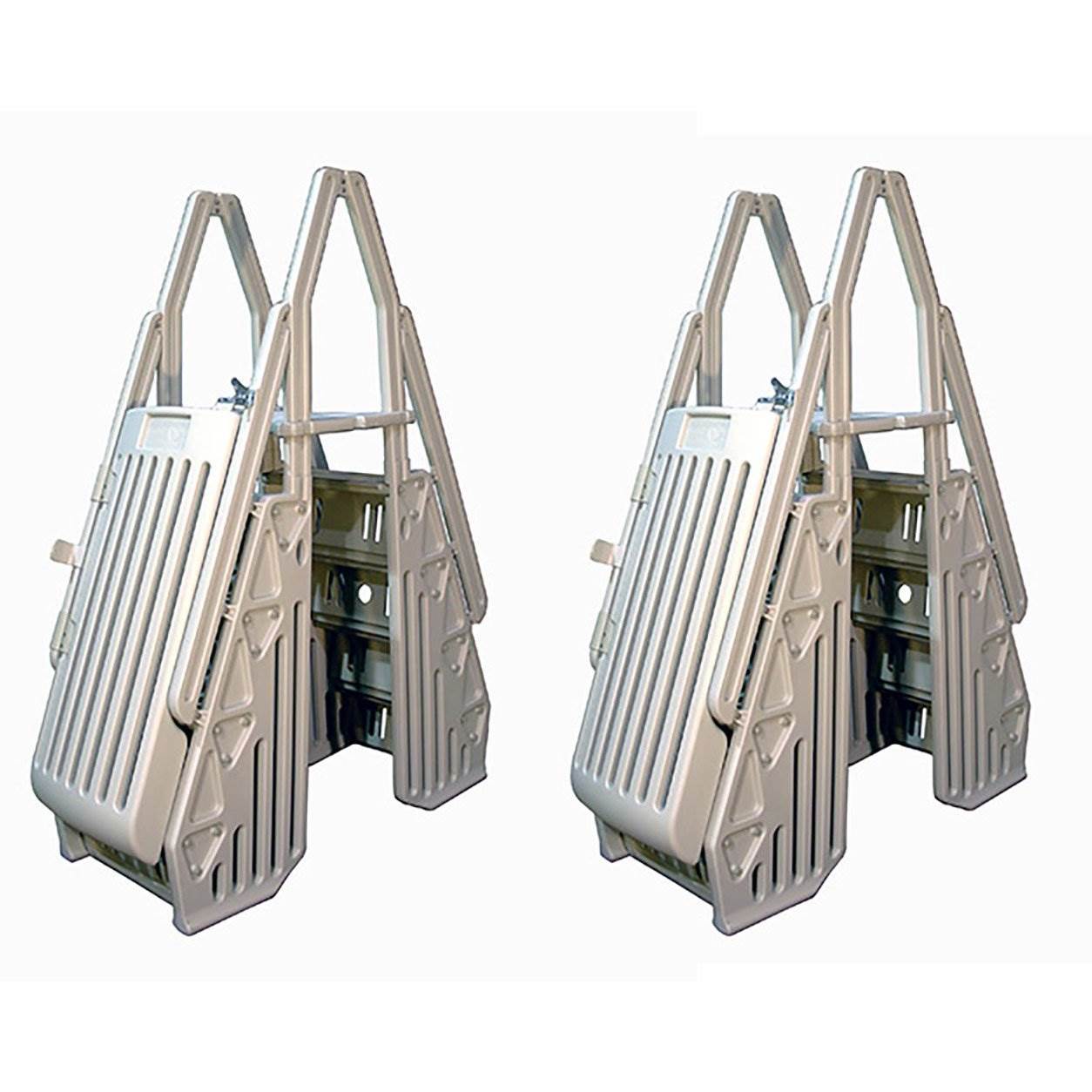 Vinyl Works In Step 48 - 56" Above Ground Swimming Pool Ladder, White (2 Pack)