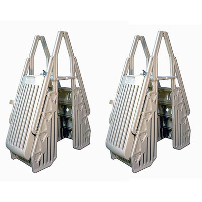 Vinyl Works In Step 48 - 56" Above Ground Swimming Pool Ladder, White (2 Pack)
