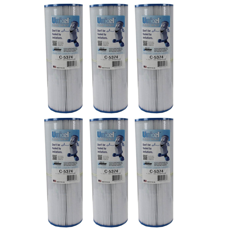 Unicel 65 Sq Ft Replacement Spa Filter Cartridge | C-5374 (6 Pack)