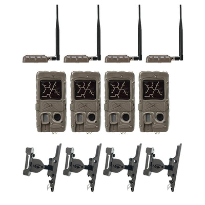 4) Cuddeback Trail Camera + Camera Remote Network + Universal Pan-Tilt Mount