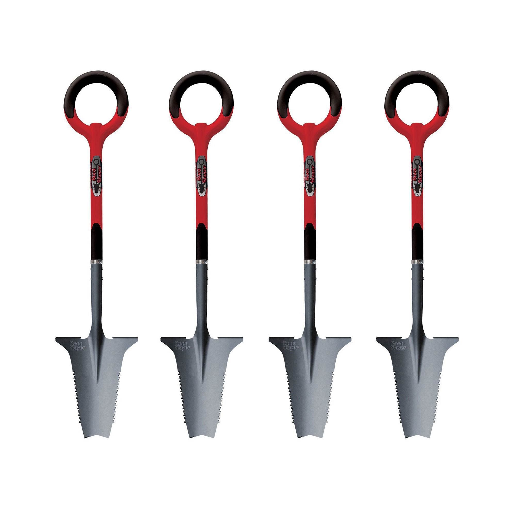 Radius Root Slayer 44.5" Multi Purpose Root Hatchet Saw Spade Shovel (4 Pack)