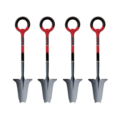 Radius Root Slayer 44.5" Multi Purpose Root Hatchet Saw Spade Shovel (4 Pack)