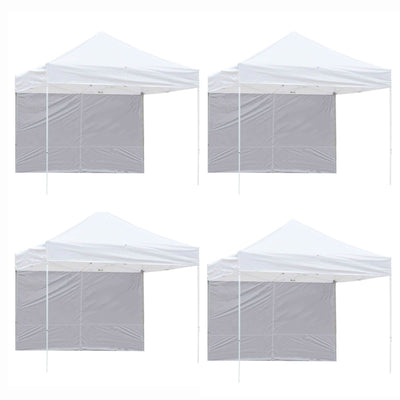 Z-Shade 10 Foot White Peak Instant Canopy Tent Sidewall Accessory Only (4 Pack)