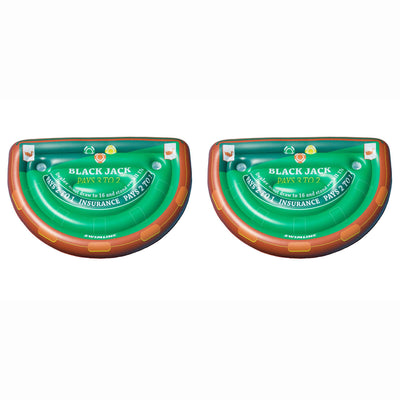Swimline Giant Inflatable Swimming Pool Blackjack Card Table Float (2 Pack)