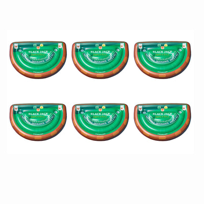 Swimline Giant Inflatable Swimming Pool Blackjack Card Table Float (6 Pack)